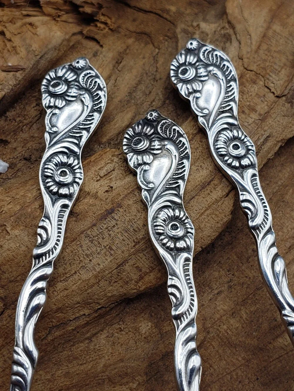 Nils-Johan Vintage Silverplate Demitasse Flatware - Floral Scroll Design 9 Piece